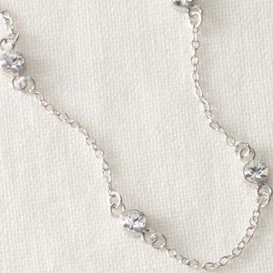 Touchstone Crystal By Swarovski Island Breeze Anklet - Silver